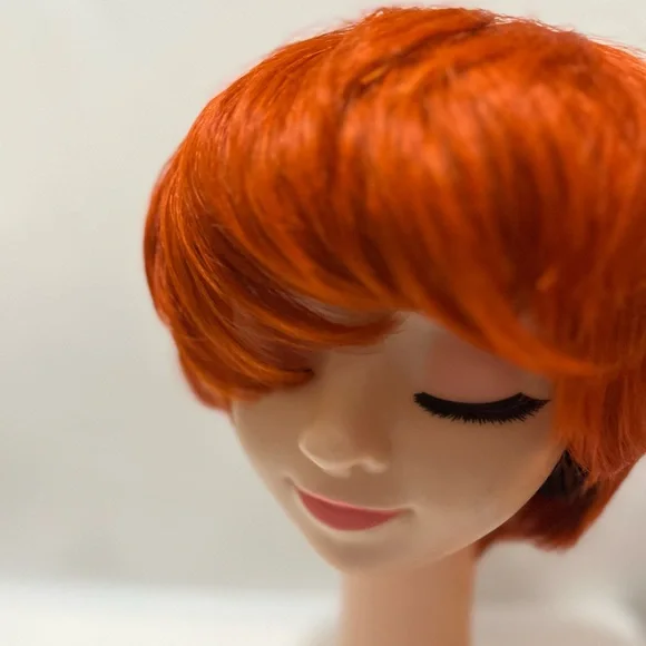 Pixie Cut Real Human Hair Wig Bang Brazilian Straight Orange Wig - Picture 9 of 11